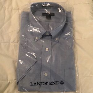 Lands End 16.5 short sleeved dress shirt